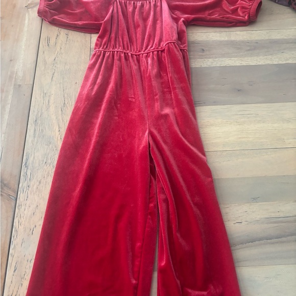 Old Navy Kids Red Velvet One Piece - Picture 3 of 3